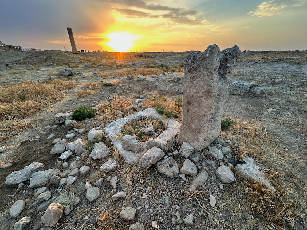 An abandoned well in the field at Harran Broken stones from the old city of Harran remaining today after Genghis Khan's invasion in the 1200s.